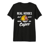 Hombre Los Verdaderos héroes no Usan Capas de Bombero Camiseta Premium