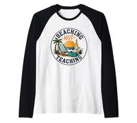 Hombre Maestro Vacaciones de Verano Playa No Enseñar Viaje a la Playa Camiseta Manga Raglan