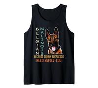 Hombre Malinois Belga Porque los pastores alemanes también Necesitan héroes Camiseta sin Mangas