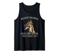 Hombre Malinois Belga Porque los pastores alemanes también Necesitan héroes Camiseta sin Mangas