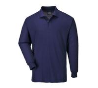 Hombre Manga Larga Polo Portwest Informal Ocio Ropa Trabajo Polialgodón Superior