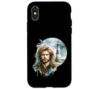 Hombre marítimo Faros Marinero Gaviotas Hombres Nórdico Mujer Carcasa para iPhone X/XS