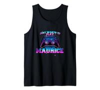 Hombre MAURICE - LEVEL UP con controller: SOLO QUIERE JUGAR Camiseta sin Mangas