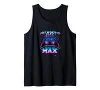 Hombre MAX - LEVEL UP con controller: SOLO QUIERE JUGAR Camiseta sin Mangas