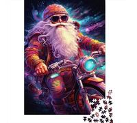 Hombre Mayor Motocicleta Puzzle de 1000 Piezas Papel para Adultos Calle Noche Puzzle para Toda la Familia 52x38cm/1000pcs