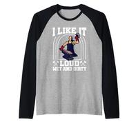 Hombre Me Gusta Fuerte, Mojado y Sucio Herrero Metalsmith Camiseta Manga Raglan