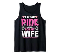 Hombre Me Pongo Rosa para la Conciencia del cáncer de Mama de mi Esposa Camiseta sin Mangas