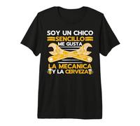 Hombre Mecánico Cerveza Chico Sencillo Mecanica Cerveza Camiseta Premium