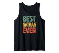 Hombre Mejor Nathan Ever Personalizado Nombre Humor Día del Padre Camiseta sin Mangas