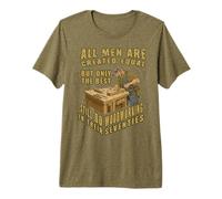 Hombre Men Created Equal Woodworking Dad Seventies 70th Birthday Camiseta Premium