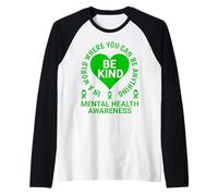 Hombre Mental Health Awareness Month 2026 - Be Kind Mental Health Camiseta Manga Raglan
