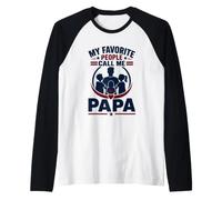Hombre Mi Gente Favorita me Llama papá Camiseta Manga Raglan
