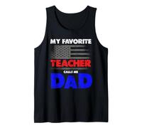 Hombre Mi maestro favorito me llama papá Día del Padre Camiseta sin Mangas