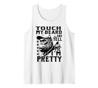 Hombre Monkey con Barba Gracioso Toque mi Barba Dime Que Soy Camiseta sin Mangas
