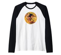 Hombre mono de la selva lucha contra león con cuchillo Camiseta Manga Raglan