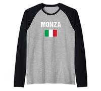 Hombre Monza Italia Bandera Italiana Italia Monza Camiseta Manga Raglan