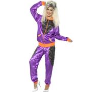 Hombre Mujer 80s Cáscara Traje Disfraz Scouser Chándal Mujer Nuevo