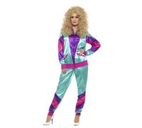 Hombre Mujer 80s Cáscara Traje Disfraz Scouser Chándal Mujer Nuevo