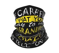 Hombre Mujer Bandana Ten Cuidado con Lo Que Me Dices, Mi Abuela Está Loca. Sombreros Multifuncional Polainas De Cuello Secado Rápido Calentador De Cuello para Correr Motocicleta Yoga