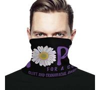 Hombre Mujer Bufanda Facial Flor De Concientización sobre La Prevención De Fisura Y Lesiones Craneofaciales Bandana Respirable Calentador De Cuello Microfibra Polainas De Cuello para Cámping Yoga