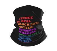 Hombre Mujer Calentador De Cuello La Ciencia Es Real Las Vidas De Los Negros Importan Pañuelo De Cabeza Multifuncional Bandana Protección Solar Bufanda Facial para Verano Correr Cámping