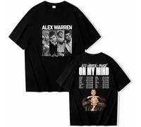 Hombre/Mujer Camiseta Alex Warren Little Orphan Alex Tour Algodón Informal Manga Corta Harajuku Moda Camiseta-Black||XX_l