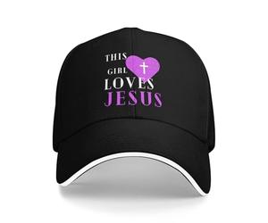 Hombre Mujer Gorra Trucker Esta Niña Ama A Jesús Rompecabezas Corazón Cruz Gorra De Béisbol Clásico Sombrero Resistente Gorras Hip Hop para Deporte Running Aire Libre