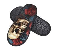 Hombre Mujer Pantuflas Con Suela Antideslizante Póster Con Imagen De Calavera Cálido Zapatillas Casa Cómodas Pareja Zapatos Calzado Adulto Zapatillas De Casa Para Casa Otoño Dormitorio L