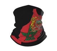 Hombre Mujer Pasamontañas Mapa De La Bandera De Marruecos Bufanda Facial Secado Rápido Bandana Durable Polainas De Cuello para Verano Senderismo Correr