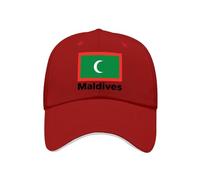 Hombre Mujer Perfil Bajo Gorra De Béisbol Vintage con Maldivas Bandera Nacional Gorra Dad Ajustable Lisa Copa del Mundo