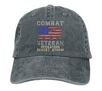 Hombre Mujer Sombrero De Béisbol Veterano De Combate De La Operación Tormenta del Desierto Gorra De Béisbol Casuales Gorra Vaquera Ajustable Gorra De Mezclilla para Hip Hop Caza Pesca
