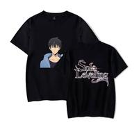 Hombre Mujer T-Shirt Solo Leveling Camiseta Cosplay Sung Jin-Woo Casual Short Sleeve Shirt