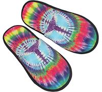 Hombre Mujer Zapatillas De Estar Por Casa Signo De La Paz Teñido Anudado Cálido Zapatos Caliente Zapatos De Estar Felpa Invierno Pantuflas Para Hotel Exterior Interior M