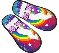 Hombre Mujer Zapatillas De Estar Por Casa Unicornio Vete A La Mierda Arcoiris Zapatos De Estar Antideslizante Cálido Zapatos Suave Invierno Pantuflas Para Interior Viaje Casa L