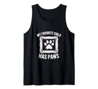 Hombre My Favorite Child Has Paws Bonito Diseño Divertido Papá Padre Camiseta sin Mangas