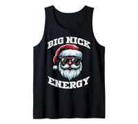 Hombre Navidad Santa Big Claus Nick Energía Divertido Navidad Humor Hombres Camiseta sin Mangas