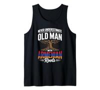 Hombre Never Underestimate An Old Man with Armenian Roots Camiseta sin Mangas