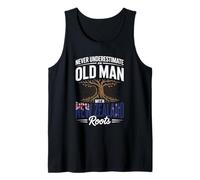 Hombre Never Underestimate An Old Man with New Zealand Roots Camiseta sin Mangas