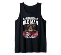 Hombre Never Underestimate An Old Man with Norwegian Roots Pride Camiseta sin Mangas
