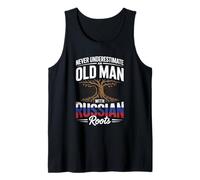 Hombre Never Underestimate An Old Man with Russian Roots Camiseta sin Mangas