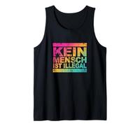 Hombre Ninguna Persona es Ilegal - declaración contra el Racismo. Camiseta sin Mangas