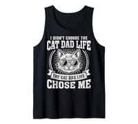 Hombre No elegí la Vida de papá, Divertido Padre de Gato y Gatito Camiseta sin Mangas