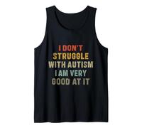 Hombre No Lucho con el Autismo Soy Muy Bueno en eso - Hombres Niños Camiseta sin Mangas