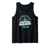 Hombre No me Hagas Usar mi Gerente Regional Voice Funny Management Camiseta sin Mangas