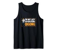 Hombre No Soy Perezoso Estoy practicando Qigong Divertido Chi Gong Qigong Fan Camiseta sin Mangas