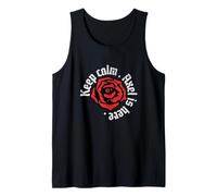 Hombre Nombre Divertido de Keep Calm Axel is Here, diseño de Grunge Rose Camiseta sin Mangas