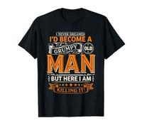 Hombre Nunca soñé Que me convertiría en un Viejo gruñón Abuelo Camiseta gráfica económica