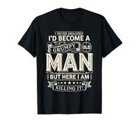 Hombre Nunca soñé Que me convertiría en un Viejo gruñón Abuelo Camiseta gráfica económica