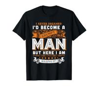 Hombre Nunca soñé Que me convertiría en un Viejo gruñón Abuelo Camiseta gráfica económica