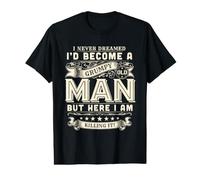 Hombre Nunca soñé Que me convertiría en un Viejo gruñón Abuelo Camiseta gráfica económica